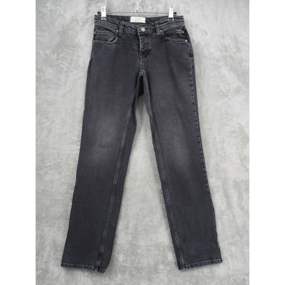 We The Free Free People Jeans Womens 26 Straight Leg Denim Distressed Button Fly